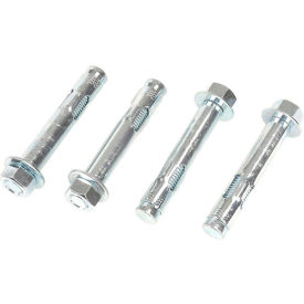 Hex Nut Sleeve Anchor Concrete Mounting Kit - 3/4"" x 4-1/4"" - Steel - Zinc Plated - Pkg of 4