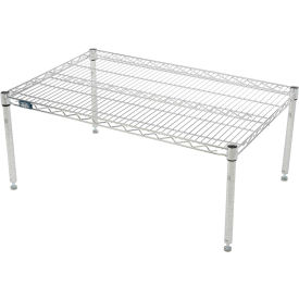 Global Industrial B2274470 Nexelate® Silver Epoxy Wire Dunnage Rack - 24"W x 14"D x 14"H image.