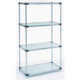 Global Industrial B2679524 Nexel® 4 Shelf, Galvanized Steel Solid Shelving Unit, Starter, 24"W x 18"D x 74"H image.