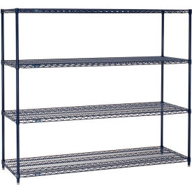 Global Industrial B2333270 Nexel® 5 Shelf, Nexelon® Blue Wire Shelving Unit, Starter, 54"W x 18"D x 63"H image.