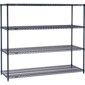 Global Industrial B2333209 Nexel® 5 Shelf, Nexelon® Blue Wire Shelving Unit, Starter, 60"W x 21"D x 63"H image.