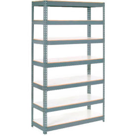 Global Industrial 7 Shelf Heavy Duty Boltless Shelving Starter 48"Wx24"Dx84"HLaminate Deck