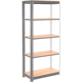 Global Industrial 5 Shelf Standard Duty Boltless Shelving Add On 48""W x 24""D x 96""H Wood Deck