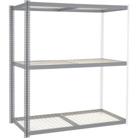 Global Industrial 3 Shelf Wide Boltless Shelving Add On 60""W x 48""D x 60""H Wire Deck USA