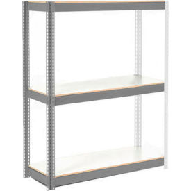 Global Industrial 3 Shelf Wide Boltless Shelving Add On 72""W x 48""D x 96""H Laminate Deck USA