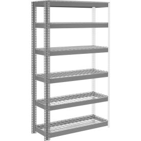 Global Industrial 6 Shelf Heavy Duty Boltless Shelving Add On 48"W x 18"D x 96"H Wire Deck 