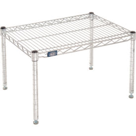 Global Industrial B2256994 Nexel® Chrome Wire Dunnage Rack - 24"W x 18"D x 14"H image.