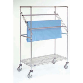 Nexel Chrome High Profile Sterile Wrap Rack, 2 Casters with Brakes, 48
