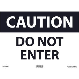 Global Industrial 724210AB Global Industrial™ Caution Do Not Enter, 10x14, Aluminum image.