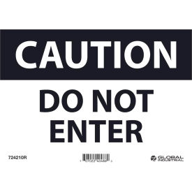 Global Industrial 724210R Global Industrial™ Caution Do Not Enter, 7x10, Rigid Plastic image.