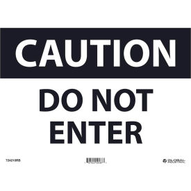 Global Industrial 724210RB Global Industrial™ Caution Do Not Enter, 10x14, Rigid Plastic image.