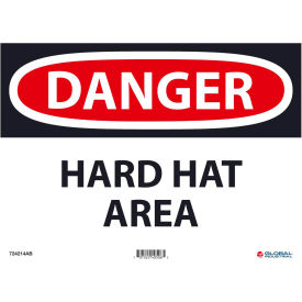 Global Industrial 724214AB Global Industrial™ Danger Hard Hat Area, 10x14, Aluminum image.