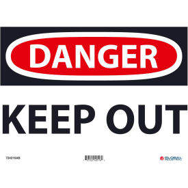 Global Industrial 724216AB Global Industrial™ Danger Keep Out, 10x14, Aluminum image.