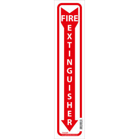 Global Industrial 724220P Global Industrial™ Fire Extinguisher Sign, 18x4, Pressure Sensitive Vinyl image.