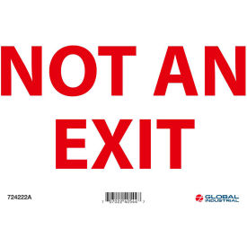 Global Industrial 724222A Global Industrial™ Not An Exit Sign, 10W x 7H, Aluminum image.