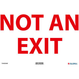 Global Industrial 724222AB Global Industrial™ Not An Exit, 14W x 10H, Aluminum image.