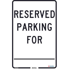Global Industrial 724232AC Global Industrial™ Reserved Parking For, 18x12, .080 Aluminum image.