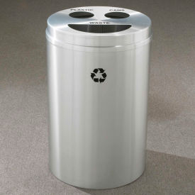 Glaro Recyclepro Recycling & Trash Can, 30 Gallon, Satin Aluminum