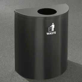 Glaro Inc. W2499BK-BK-W Glaro Recyclepro Trash Can, 29 Gallon, Satin Black image.