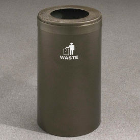 Glaro Inc. W-1242BK-SA-W Glaro Recyclepro Value Trash Can, 15 Gallon, Satin Black image.