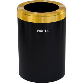 Glaro Recyclepro Value Trash Can, 41 Gallon, Satin Black
