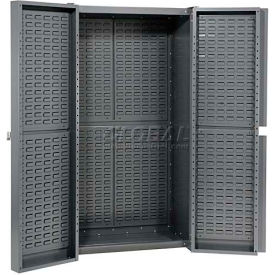 Global Industrial 662142B Global Industrial™ Storage Cabinet - Louver In Doors And Interior 38 x 24 x 72 Assembled image.