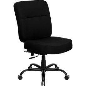 Global Industrial WL-735SYG-BK-GG Big and Tall Office Chair - Fabric - High Back - Black - Hercules Series image.