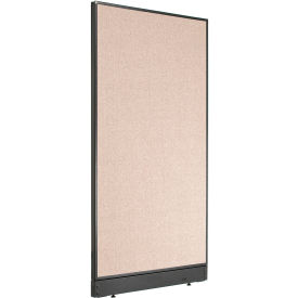 Global Industrial 238635PTN Interion® Office Partition Panel with Pass-Thru Cable, 36-1/4"W x 64"H, Tan image.