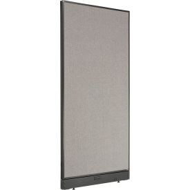 Global Industrial 695788EGY Interion® Electric Office Partition Panel, 36-1/4"W x 100"H, Gray image.