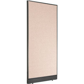 Global Industrial 238636PTN Interion® Office Partition Panel with Pass-Thru Cable, 36-1/4"W x 76"H, Tan image.