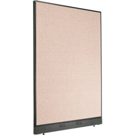 Global Industrial 238637ETN Interion® Electric Office Partition Panel, 48-1/4"W x 64"H, Tan image.