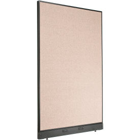 Global Industrial 238638ETN Interion® Electric Office Partition Panel, 48-1/4"W x 76"H, Tan image.