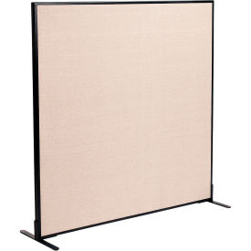 Global Industrial 238639FTN Interion® Freestanding Office Partition Panel, 60-1/4"W x 60"H, Tan image.