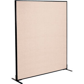 Global Industrial 238640FTN Interion® Freestanding Office Partition Panel, 60-1/4"W x 72"H, Tan image.