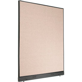Global Industrial 238640PTN Interion® Office Partition Panel with Pass-Thru Cable, 60-1/4"W x 76"H, Tan image.