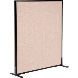 Global Industrial 240224FTN Interion® Freestanding Office Partition Panel, 36-1/4"W x 42"H, Tan image.