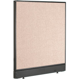 Global Industrial 240224NTN Interion® Non-Electric Office Partition Panel with Raceway, 36-1/4"W x 46"H, Tan image.
