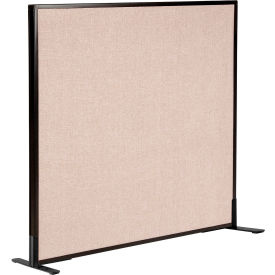 Global Industrial 240225FTN Interion® Freestanding Office Partition Panel, 48-1/4"W x 42"H, Tan image.