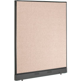 Global Industrial 240225PTN Interion® Office Partition Panel with Pass-Thru Cable, 48-1/4"W x 46"H, Tan image.