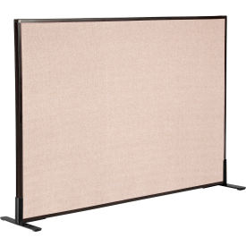 Global Industrial 240226FTN Interion® Freestanding Office Partition Panel, 60-1/4"W x 42"H, Tan image.