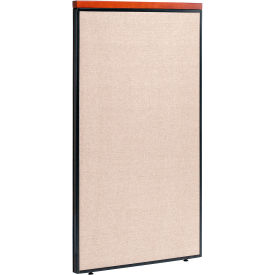 Global Industrial 277526TN Interion® Deluxe Office Partition Panel, 36-1/4"W x 61-1/2"H, Tan image.