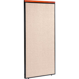 Global Industrial 277527TN Interion® Deluxe Office Partition Panel, 36-1/4"W x 73-1/2"H, Tan image.
