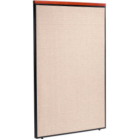 Global Industrial 277530TN Interion® Deluxe Office Partition Panel, 48-1/4"W x 73-1/2"H, Tan image.