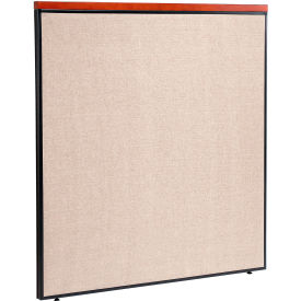 Global Industrial 277532TN Interion® Deluxe Office Partition Panel, 60-1/4"W x 61-1/2"H, Tan image.