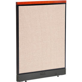 Global Industrial 277543ETN Interion® Deluxe Electric Office Partition Panel, 36-1/4"W x 47-1/2"H, Tan image.