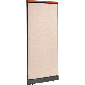 Global Industrial 277544ETN Interion® Deluxe Electric Office Partition Panel, 36-1/4"W x 77-1/2"H, Tan image.