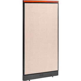 Global Industrial 277545ETN Interion® Deluxe Electric Office Partition Panel, 36-1/4"W x 65-1/2"H, Tan image.
