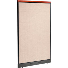 Global Industrial 277553ETN Interion® Deluxe Electric Office Partition Panel, 48-1/4"W x 77-1/2"H, Tan image.