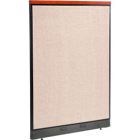 Global Industrial 277554ETN Interion® Deluxe Electric Office Partition Panel, 48-1/4"W x 65-1/2"H, Tan image.