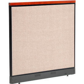 Global Industrial 277558PTN Interion® Deluxe Office Partition Panel with Pass Thru Cable, 48-1/4"W x 47-1/2"H, Tan image.